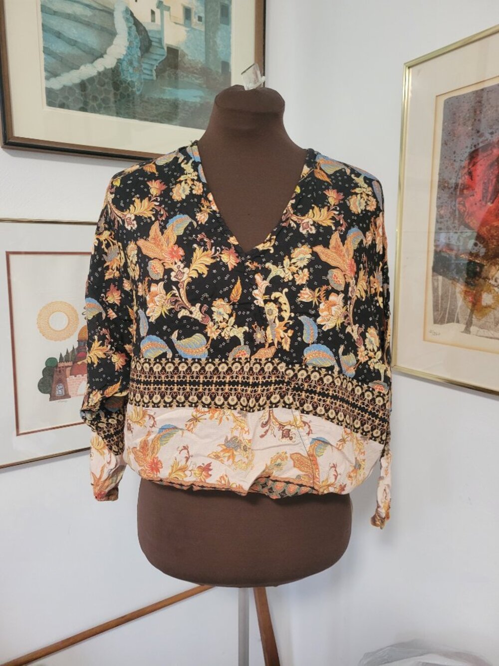 Desigual Spanish Designer Boho Chic Blouse Size S - Picture 5 of 5